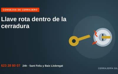 Llave rota dentro de la cerradura: cómo sacarla sin empeorar el problema